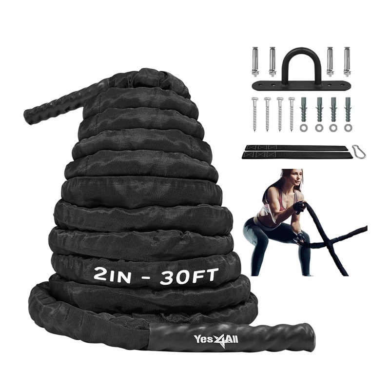 Yes4All Battle Rope with Protective Sleeve